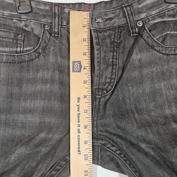 G By Guess Jeans Womens 29* 30x30 Black Gray Joey Low Bootcut Denim Distressed - Picture 4 of 11
